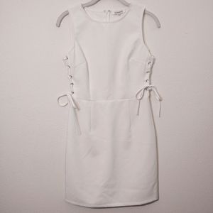 Glamorous White Lace Up Side Mini Dress XS